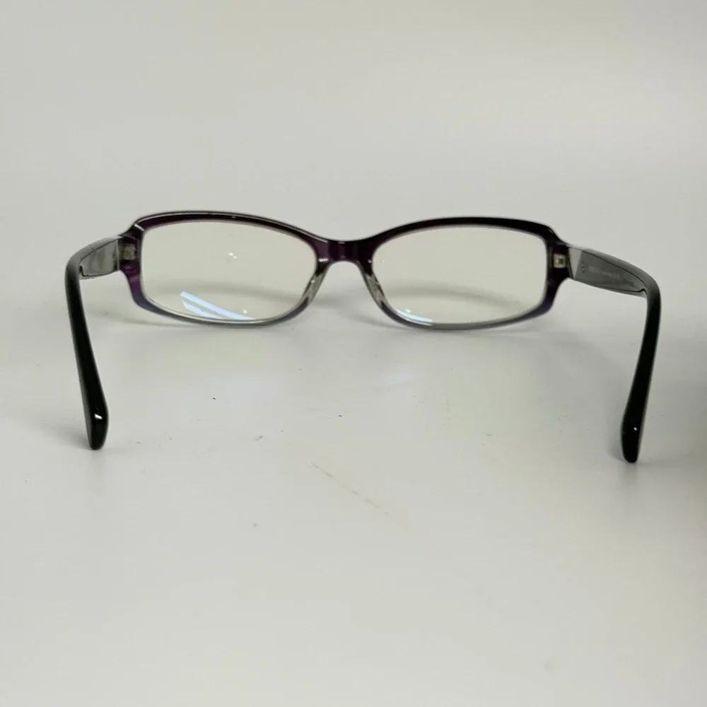 Prada VPR 10N Eyeglasses Purple Gradient Rectangular Frames Italy 53-16-135
